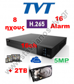  TVT TD-2716NE-HC + 2TB  H.265  5-  16  (,IP, TVI,CVI  AHD) 8  & 16   