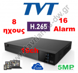  TVT TD-2716NE-HC DVR -  H.265  5-  16  (,IP, TVI,CVI  AHD) 8   16   