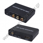  Μετατροπέας παίρνει σήμα από HDMI ARC και δίνει αναλογικές και ψηφιακές (οπτική και ομοαξονική) εξόδους ήχου DW-38166 