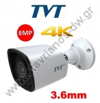  TVT  bullet 8.0MP/4K  4  1 (AHD, TVI, CVI, CVBS)   3.6mm TD-7481AS 