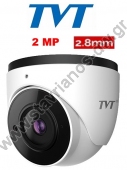  TVT TD-7524AS2 AHD κάμερα Dome μεταλλική anti vandal IP67 με φακό 2.8mm και ανάλυση 2MP 
