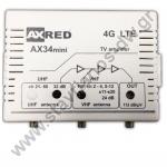  Ενισχυτής κεντρικής κεραίας VHF-UHF 32db ρυθμιζόμενος για εγκατάσταση μέχρι 10 πριζών max AX34-MINI 