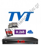  TVT TD-2008NS-HL + 1TB H.265/H.264 5-υβριδικό καταγραφικό 8 καμερών (αναλογικών, IP, TVI,CVI και AHD) και 1 ήχου με ελληνικό μενού με Δίσκο 1TB 