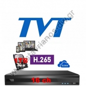  TVT TD-2116NS-HL + 1TB H265+ H.265/H.264 5-  16  (, IP, TVI,CVI  AHD)  1       1TB 