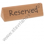  Επιγραφή [RESERVED] ξύλινη με σχισμή συγκράτησης καταλόγου του μενού DW-37546 