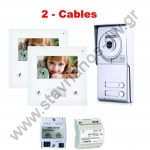  2-CABLES VIDEO DOOR KIT 2 KIT 1     2   2    4.3" 