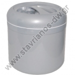  Παγοδιατηρητής ασημί πλαστικός με βιδωτό καπάκι και χωρητικότητα 10Lt DW-40593 