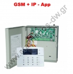  Υβριδικός συναγερμός με πληκτρολόγιο (GSM + IP) με 8 ενσύρματες ζώνες και 32 ασύρματες FC-7640/7540 