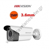  HIKVISION DS-2CE16D8T-IT5F  Bullet Ultra Low Light 2MP   3.6mm  IR80m 