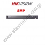  HIKVISION DS-7216HUHI-K2(S) Καταγραφικό DVR 16 καναλιών 8MP με Video Content Analytics και υποδοχή για 2 σκληρούς δίσκους 