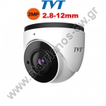  Υβριδική κάμερα DOME με 4 τεχνολογίες AHD / CVI / TVI /CVBS με ανάλυση 2MP (1080p) και φακό Varifocal 2.8 - 12mm TD-7525AE3 