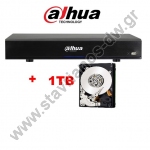 DAHUA XVR7208A-4K-I2 + 1TB Καταγραφικό 8 καναλιών 4Κ με λειτουργίες ΑΙ και Δισκο 1TB 
