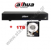  DAHUA XVR7104HE-4K-I2 + 1TB  4    1TB     4 