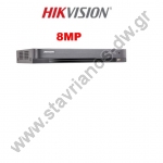  HIKVISION iDS-7208HUHI-M1/S/A Καταγραφικό DVR AcuSense 8 καναλιών 8MP με Video Content Analytics υποδοχή για 1 σκληρό δίσκο και alarm in/out 
