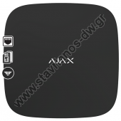  AJAX HUB 2 4G BLACK  Ασύρματη κεντρική μονάδα με διασύνδεση GSM/GPRS 2 x 2G/3G/4G(LTE) SIM cards 