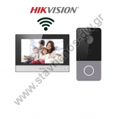  HIKVISION - DS-KIS603-P KIT θυροτηλεόρασης IP μίας κλήσης με ανάλυση 2MP ενσωματωμένο καρταναγνώστη και σύνδεση WiFi για απομακρυσμένη διαχείρηση 