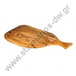  Σανίδα με χέρι από ξύλο ελιάς 40cm φυσικό σχήμα DW-44517 