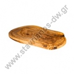  Σανίδα με λούκι από ξύλο ελιάς 35cm φυσικό σχήμα DW-44518 