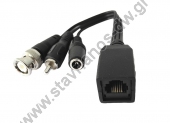  Balun Video  RJ 45  BNC  DC  CVT-155 