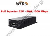  WI-TEK - WI-POE58-BT PoE Injector 52V - 90W  1000Mbps 