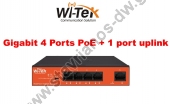  WI-TEK - WI-PS305GH Gigabit Switch με 4 θύρες PoE (250 μέτρα) και 1 θύρα uplink με λειτουργία VLAN και τροφοδοσία 45W 