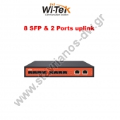  WI-TEK - WI-SG310F Switch  8 SFP  2  uplink 1000Mbps 