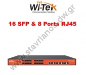  WI-TEK - WI-SG324F Switch με 16 SFP και 8 θύρες RJ45 1000Mbps 