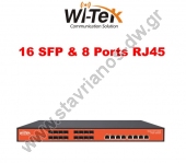  WI-TEK - WI-SG324F Switch  16 SFP  8  RJ45 1000Mbps 