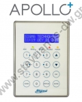  SIGMA APOLLO-PLUS/KP Πληκτρολόγιο αφής με 16 φωτιζόμενα πλήκτρα και LCD οθόνη μπλέ με ενδειξεις στα ελληνικά για τον συναγερμό APOLLO-PLUS 