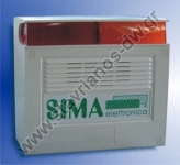  Aυτόνομη εξωτερική ηλεκτρονική polycarbonate σειρήνα 120 dB με διπλό flash LED (κόκκινο/κίτρινο) της Sima AS-118L LED 