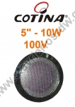 Ηχείο οροφής 5" 10W στρογγυλό με μετασχηματιστή 100V σε μεταλλικό χρωμίου της Cotina CHR-521 