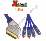   Scart   4 x RCA     1.5m CR-634/1.5M 