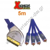   Scart   4 x RCA     5m CR-634/5M 