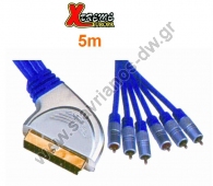   Scart   6 x RCA     5m CR-636/5M 