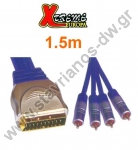   Scart    4 x RCA     1.5m CR-644/1.5M 