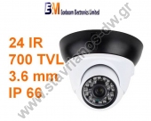  Eonboom EN-DR20-70 Κάμερα Dome με αισθητήρα Sony Effio Dsp 1/3" με φακό 3.6 mm και ανάλυση 700TVL και μενού αναλυτικών ρυθμίσεων 