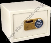  Χρηματοκιβώτιο με προγραμματιζόμενο κωδικό και με κλειδί σε χρώμα Λευκό H-128 W 