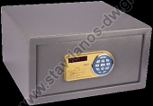  Χρηματοκιβώτιο με προγραμματιζόμενο κωδικό και με κλειδί σε χρώμα σκούρο γκρί H-129 G 