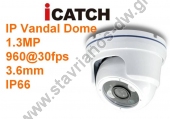  iCatch IN-VD8101 IP  Dome 1.3MP Cmos   3.6mm 