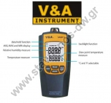  Θερμόμετρο - Υγρόμετρο ψηφιακό με οθόνη LCD και 2 ενδείξεων ταυτόχρονης αναγραφής VA8010 
