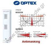 OPTEX FTN-AM Ανιχνευτής κουρτίνας εξωτερικός άνω και κάτω δέσμης με εμβέλεια 5m max με τεχνολογία Antimasking 