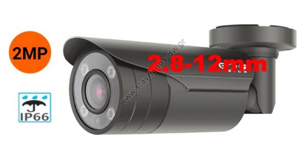  AHD   Bullet AHD / CVI / TVI / CVBS 4   1    2.8 -12mm   2.0MP (1080p) DW-200-GREY 