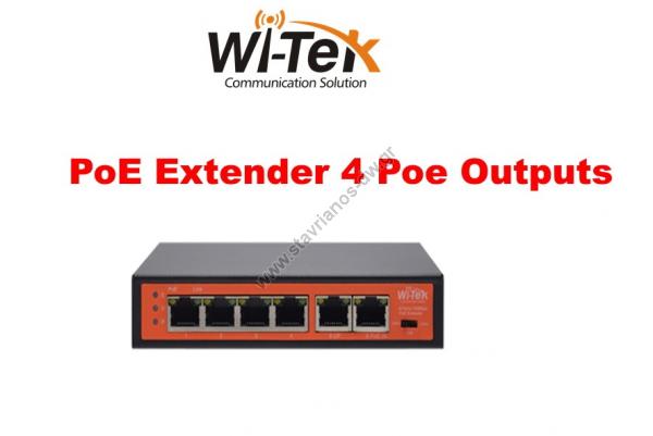  WI-TEK - WI-PE51E PoE Extender  4 PoE Outputs 