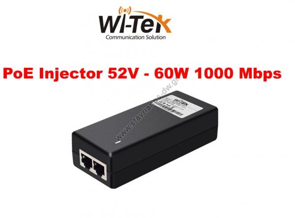  WI-TEK - WI-POE55-48V-60W PoE Injector52V 60W  1000Mbps 