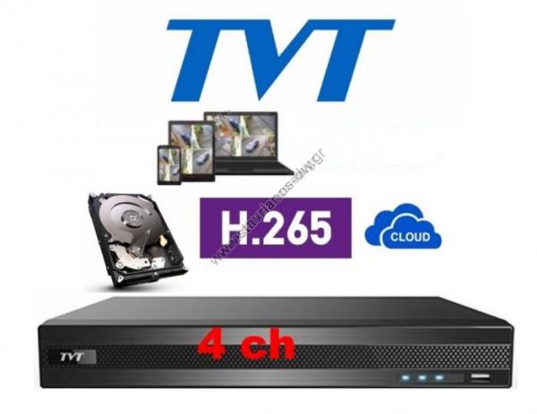  TVT TD-2004NS-HL + 1TB H.265/H.264 5-  4  (, IP, TVI,CVI  AHD)  1       1TB 