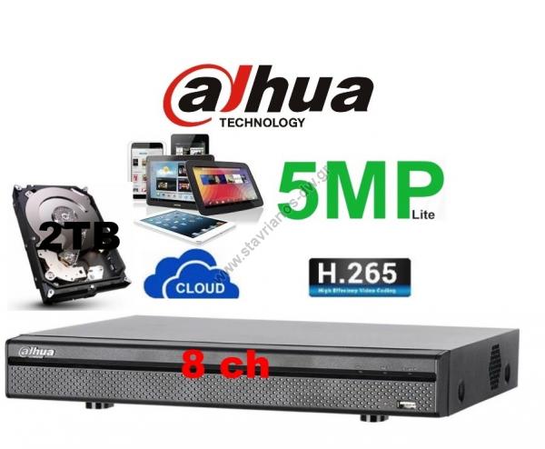  DAHUA XVR5108HS-I3 + 2TB DVR 8  H.265   5MP Lite   2TB 