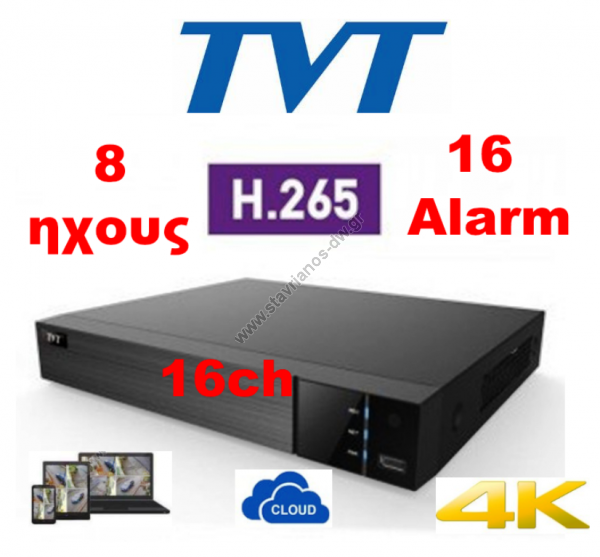  TVT TD-2716TE-HP 4K DVR 4K H.265  5-  16  8   16   