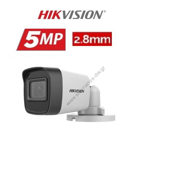  HIKVISION DS-2CE16H0T-ITFS  Mini Bullet 5MP,   2.8mm    