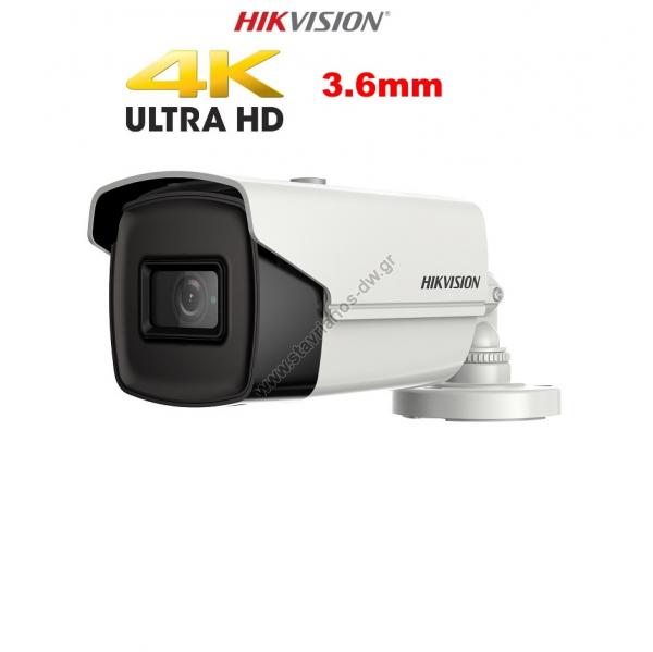  HIKVISION DS-2CE16U1T-IT5F  Bullet 8MP   3.6mm  IR80m 