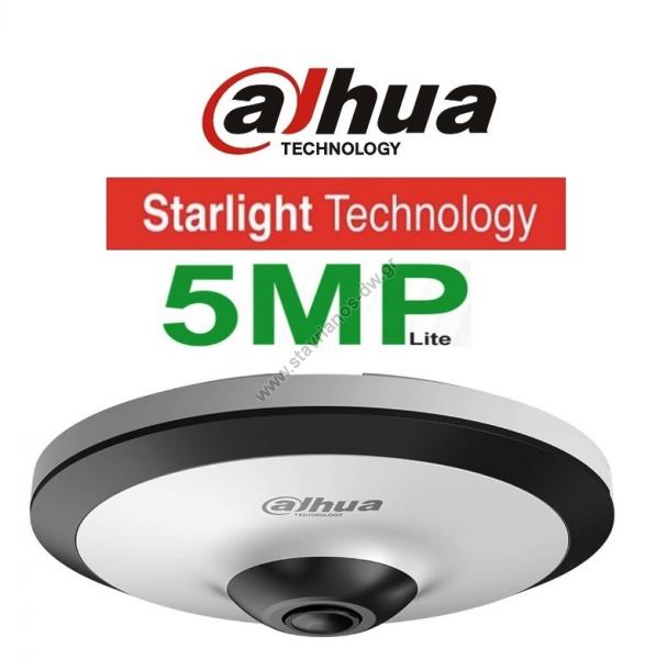  DAHUA HAC-EW2501-0140B Fisheye Starlight    1.4mm   180   5MP 